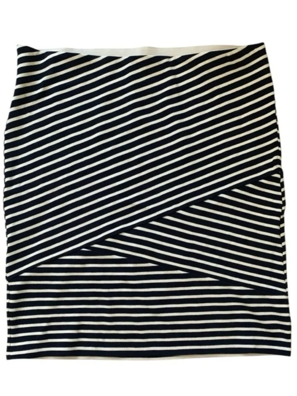 Navy and White Pencil Skirt Size M